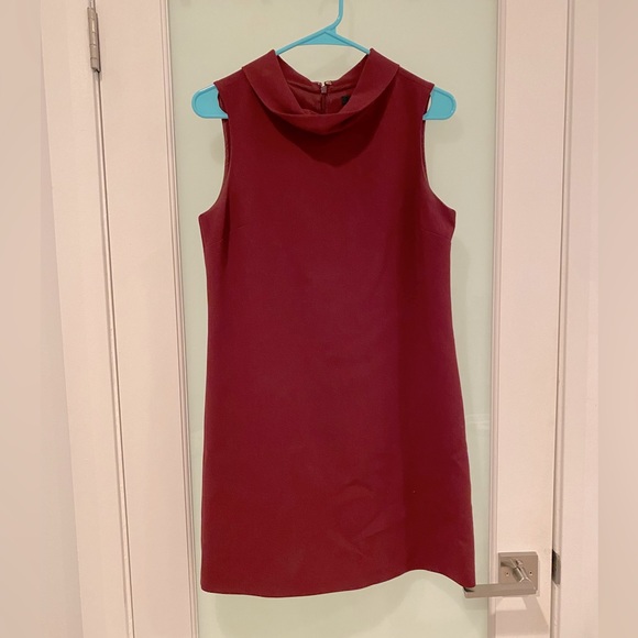 Cynthia Steffes 60’s Style Maroon A-Line Mini Dress - Picture 1 of 5